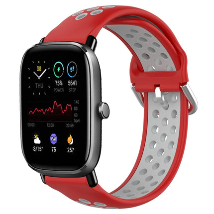 20mm Perforated Breathable Sports Silicone Watch Band, For Amazfit GTS 2 Mini