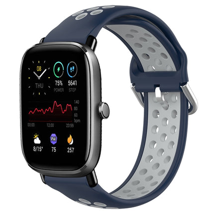 20mm Perforated Breathable Sports Silicone Watch Band, For Amazfit GTS 2 Mini