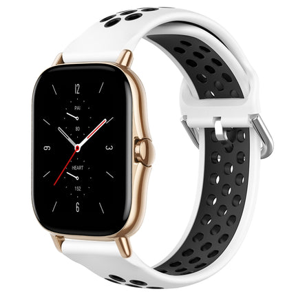 20mm Perforated Breathable Sports Silicone Watch Band, For Amazfit GTS 2