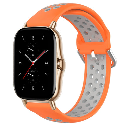 20mm Perforated Breathable Sports Silicone Watch Band, For Amazfit GTS 2