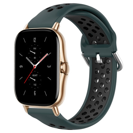20mm Perforated Breathable Sports Silicone Watch Band, For Amazfit GTS 2