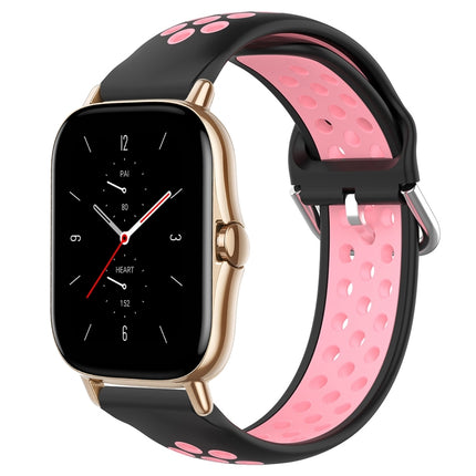 20mm Perforated Breathable Sports Silicone Watch Band, For Amazfit GTS 2