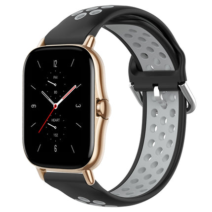 20mm Perforated Breathable Sports Silicone Watch Band, For Amazfit GTS 2