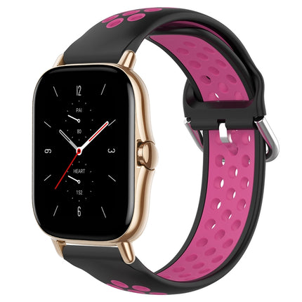20mm Perforated Breathable Sports Silicone Watch Band, For Amazfit GTS 2