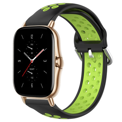 20mm Perforated Breathable Sports Silicone Watch Band, For Amazfit GTS 2