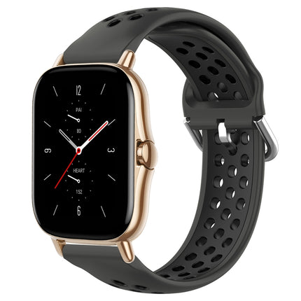 20mm Perforated Breathable Sports Silicone Watch Band, For Amazfit GTS 2