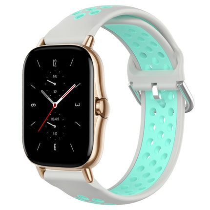 20mm Perforated Breathable Sports Silicone Watch Band, For Amazfit GTS 2