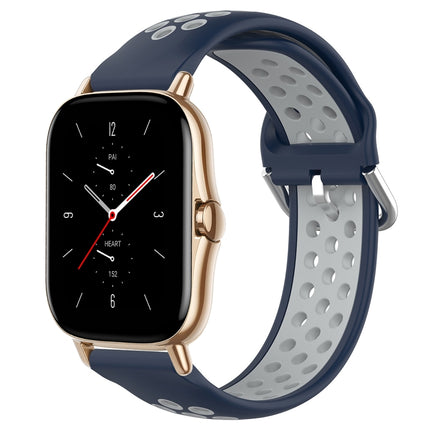 20mm Perforated Breathable Sports Silicone Watch Band, For Amazfit GTS 2