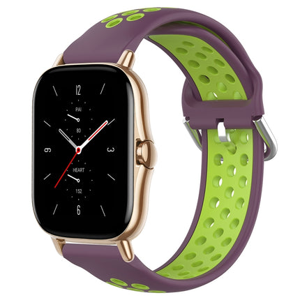20mm Perforated Breathable Sports Silicone Watch Band, For Amazfit GTS 2