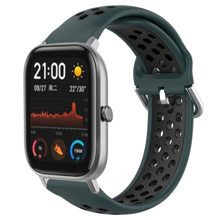 20mm Perforated Breathable Sports Silicone Watch Band, For Amazfit GTS