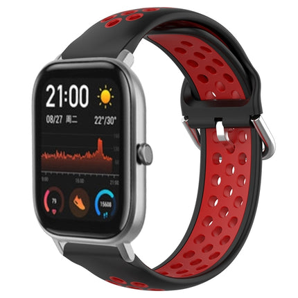 20mm Perforated Breathable Sports Silicone Watch Band, For Amazfit GTS