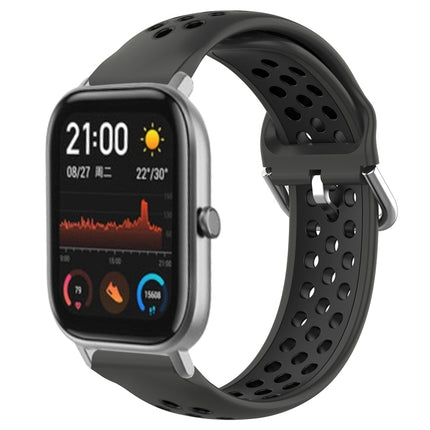 20mm Perforated Breathable Sports Silicone Watch Band, For Amazfit GTS