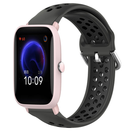 20mm Perforated Breathable Sports Silicone Watch Band, For Amazfit Pop Pro
