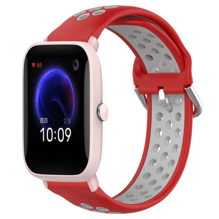 20mm Perforated Breathable Sports Silicone Watch Band, For Amazfit Pop Pro