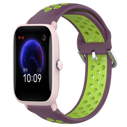 20mm Perforated Breathable Sports Silicone Watch Band, For Amazfit Pop Pro