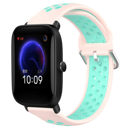 20mm Perforated Breathable Sports Silicone Watch Band, For Amazfit Pop