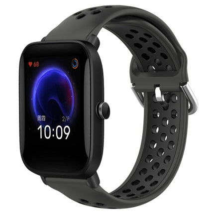 20mm Perforated Breathable Sports Silicone Watch Band, For Amazfit Pop
