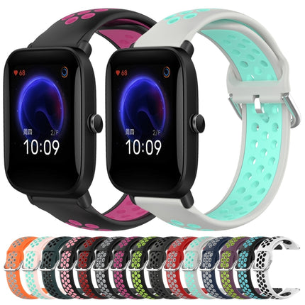 20mm Perforated Breathable Sports Silicone Watch Band, For Amazfit Pop