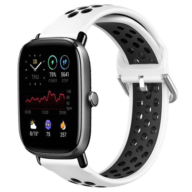 20mm Perforated Breathable Sports Silicone Watch Band, For Amazfit GTS 4 Mini