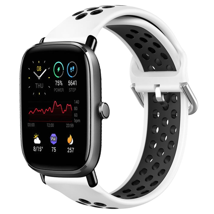 20mm Perforated Breathable Sports Silicone Watch Band, For Amazfit GTS 4 Mini