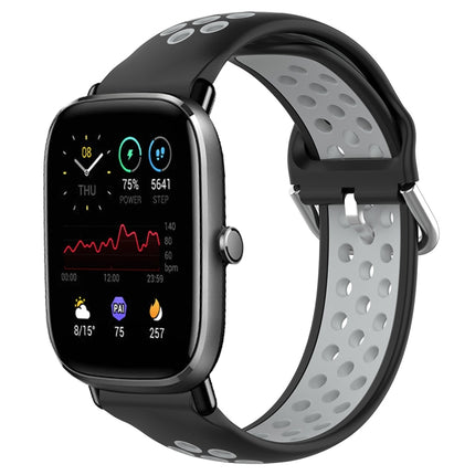 20mm Perforated Breathable Sports Silicone Watch Band, For Amazfit GTS 4 Mini