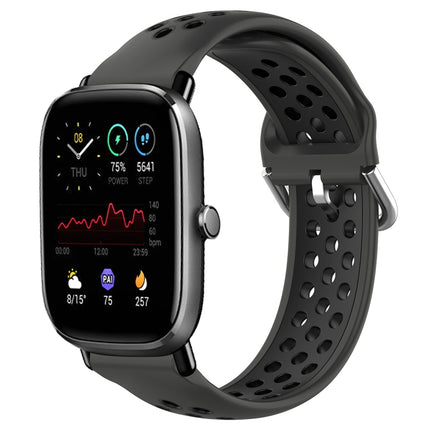 20mm Perforated Breathable Sports Silicone Watch Band, For Amazfit GTS 4 Mini