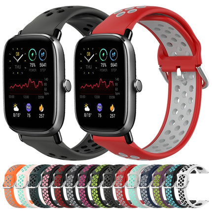 20mm Perforated Breathable Sports Silicone Watch Band, For Amazfit GTS 4 Mini