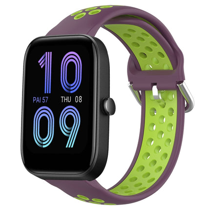 20mm Perforated Breathable Sports Silicone Watch Band, For Amazfit Bip3