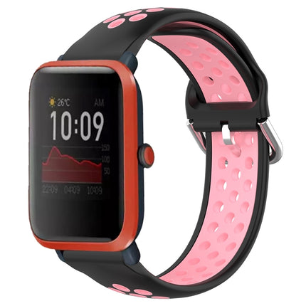 20mm Perforated Breathable Sports Silicone Watch Band, For Amazfit Bip 1S