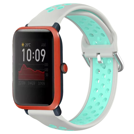 20mm Perforated Breathable Sports Silicone Watch Band, For Amazfit Bip 1S