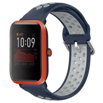 20mm Perforated Breathable Sports Silicone Watch Band, For Amazfit Bip 1S