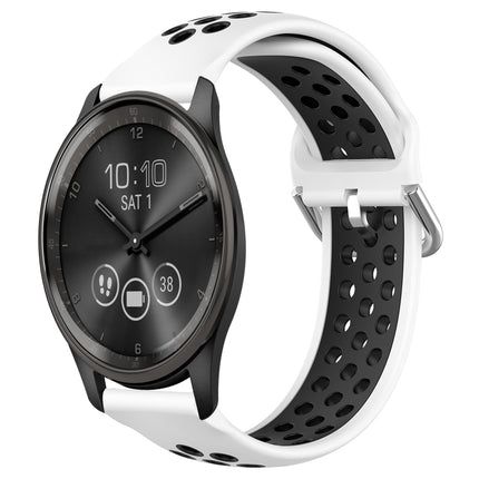 20mm Perforated Breathable Sports Silicone Watch Band, For Garmin Vivomove Trend