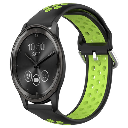 20mm Perforated Breathable Sports Silicone Watch Band, For Garmin Vivomove Trend