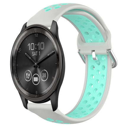 20mm Perforated Breathable Sports Silicone Watch Band, For Garmin Vivomove Trend