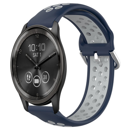 20mm Perforated Breathable Sports Silicone Watch Band, For Garmin Vivomove Trend