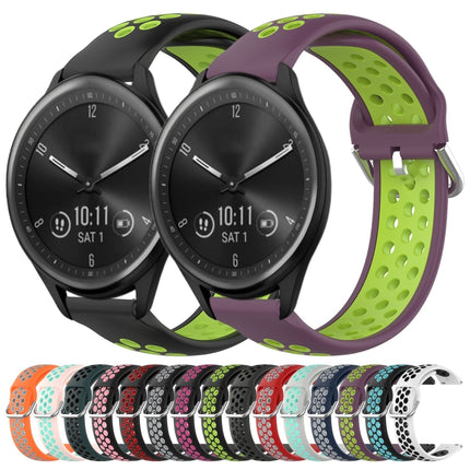 20mm Perforated Breathable Sports Silicone Watch Band, For Garmin Vivomove Sport