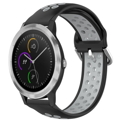 20mm Perforated Breathable Sports Silicone Watch Band, For Garmin Vivoactive3