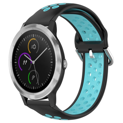 20mm Perforated Breathable Sports Silicone Watch Band, For Garmin Vivoactive3