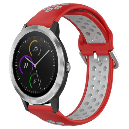 20mm Perforated Breathable Sports Silicone Watch Band, For Garmin Vivoactive3