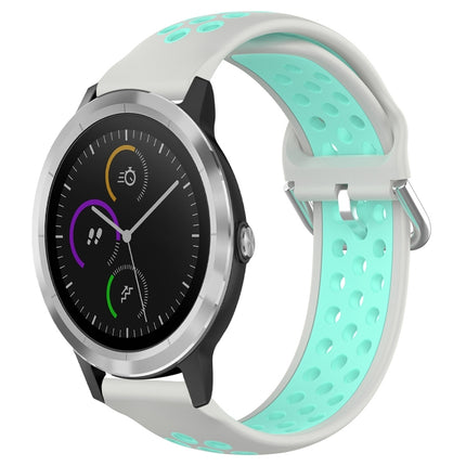 20mm Perforated Breathable Sports Silicone Watch Band, For Garmin Vivoactive3