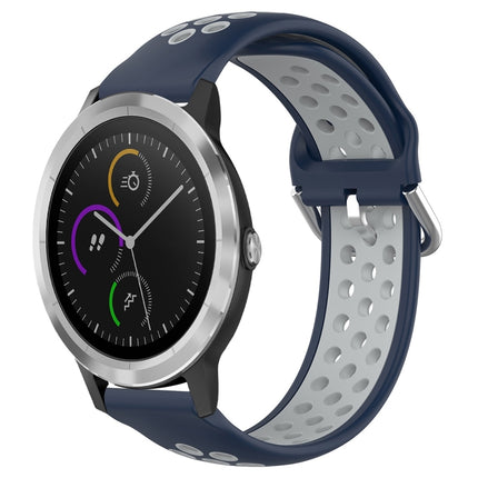 20mm Perforated Breathable Sports Silicone Watch Band, For Garmin Vivoactive3