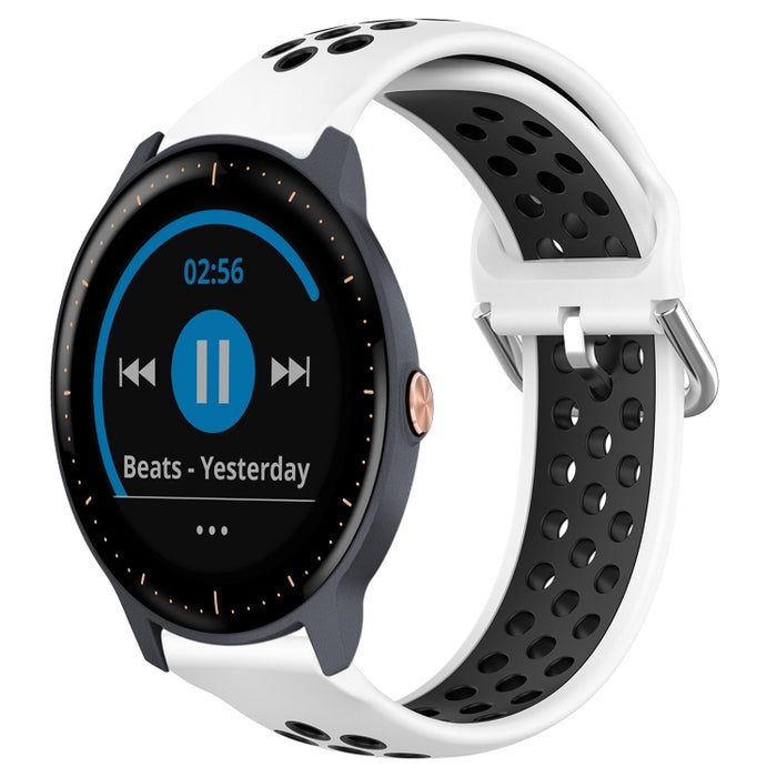 20mm Perforated Breathable Sports Silicone Watch Band, For Garmin Vivoactive3 Music