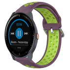 For Garmin Vivoactive3 Music / Purple+Lime