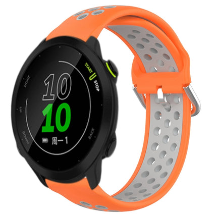 20mm Perforated Breathable Sports Silicone Watch Band, For Garmin Forerunner 158