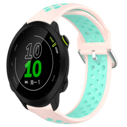20mm Perforated Breathable Sports Silicone Watch Band, For Garmin Forerunner 158
