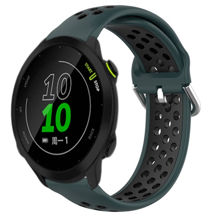 20mm Perforated Breathable Sports Silicone Watch Band, For Garmin Forerunner 158