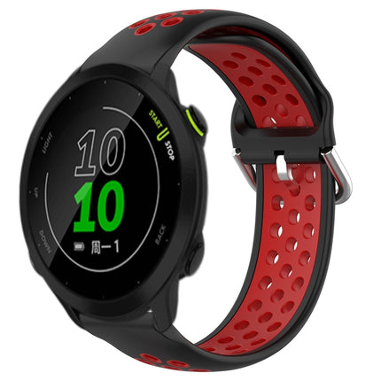 20mm Perforated Breathable Sports Silicone Watch Band, For Garmin Forerunner 158