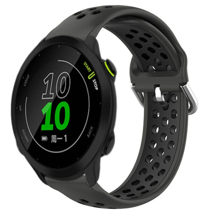 20mm Perforated Breathable Sports Silicone Watch Band, For Garmin Forerunner 158