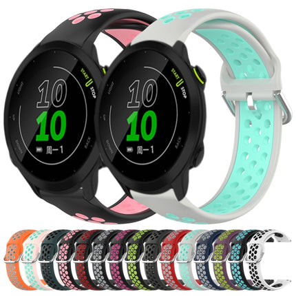 20mm Perforated Breathable Sports Silicone Watch Band, For Garmin Forerunner 158