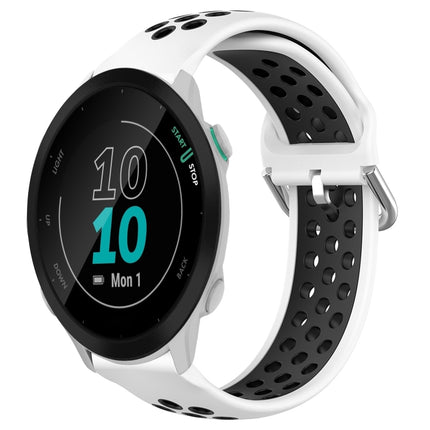 20mm Perforated Breathable Sports Silicone Watch Band, For Garmin Forerunner 55